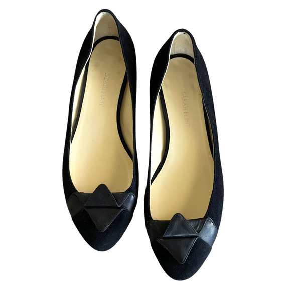 SARAH FLINT Gustavia Women's Size 39/US 8.5 Black Suede Leather Flats Italy - Picture 1 of 9